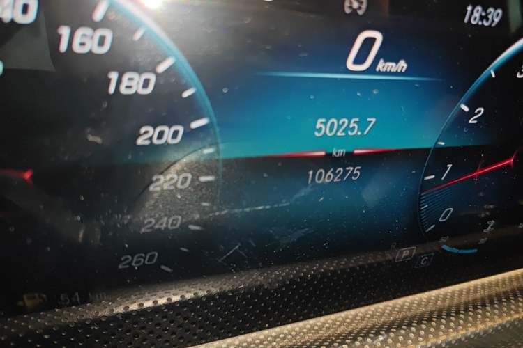 Used Mercedes-Benz A-Class 2021 A 200 L Sport Sedan Fashion Model Odometer Close Up