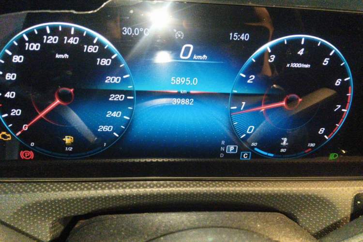Used Mercedes-Benz A-Class 2021 A 200 L Sport Sedan Fashion Model Odometer Close Up