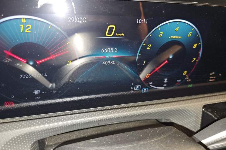 Used Mercedes-Benz A-Class 2021 A 200 L Sport Sedan Dynamic Model Odometer Close Up