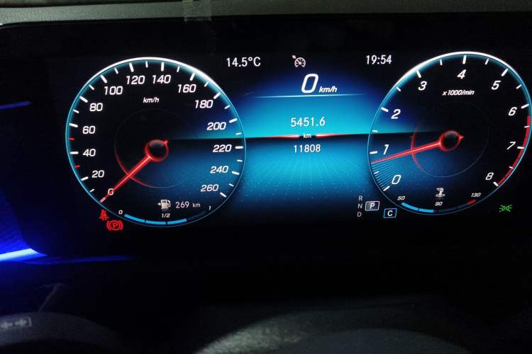 Used Mercedes-Benz A-Class 2021 A 200 L Sport Sedan Fashion Model Odometer Close Up