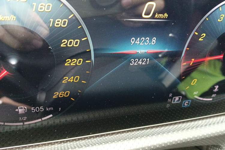 Used Mercedes-Benz A-Class 2021 A 200 L Sport Sedan Fashion Model Odometer Close Up