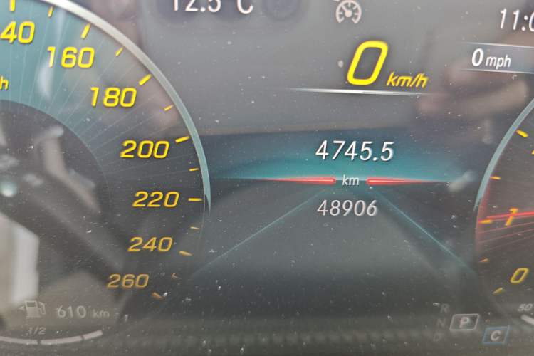 Used Mercedes-Benz A-Class 2021 A 200 L Sport Sedan Fashion Model Odometer Close Up