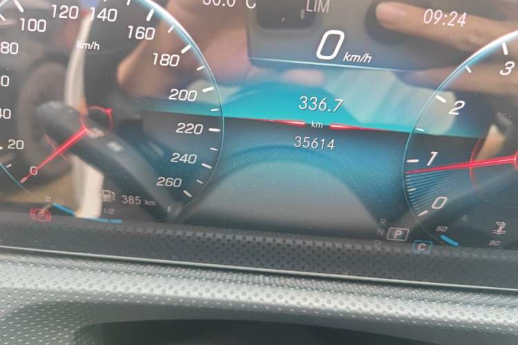 Used Mercedes-Benz A-Class 2021 Restyled A 180 L Sport Sedan Odometer Close Up