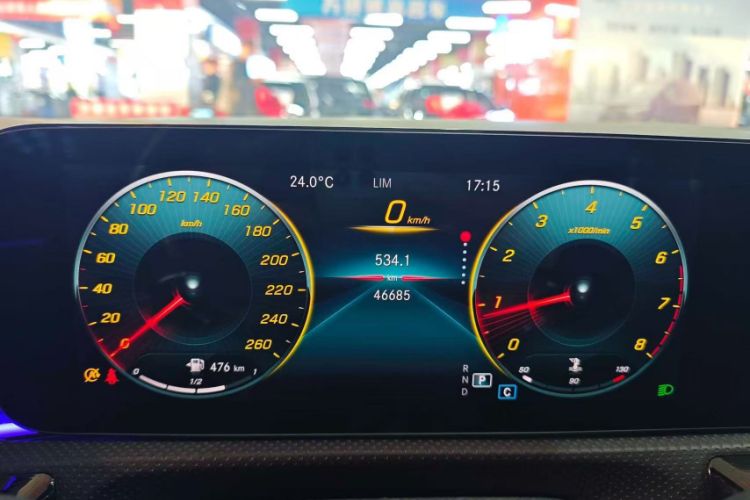 Used Mercedes-Benz A-Class 2021 A 200 L Sport Sedan Fashion Model Odometer Close Up