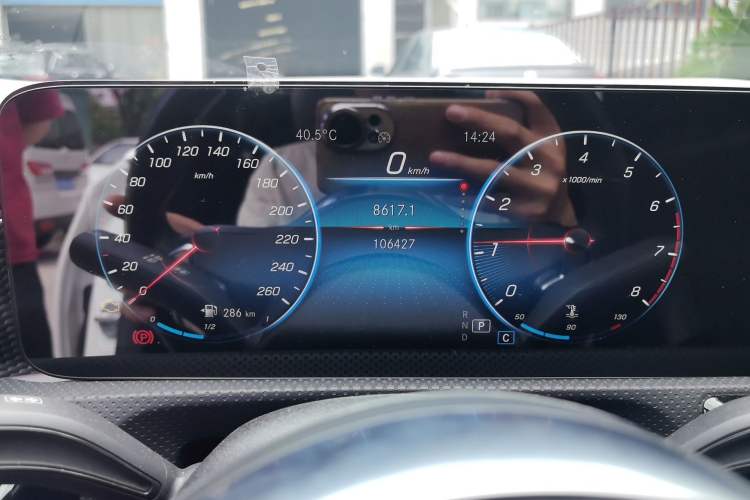 Used Mercedes-Benz A-Class 2021 A 200 L Sport Sedan Fashion Model Odometer Close Up