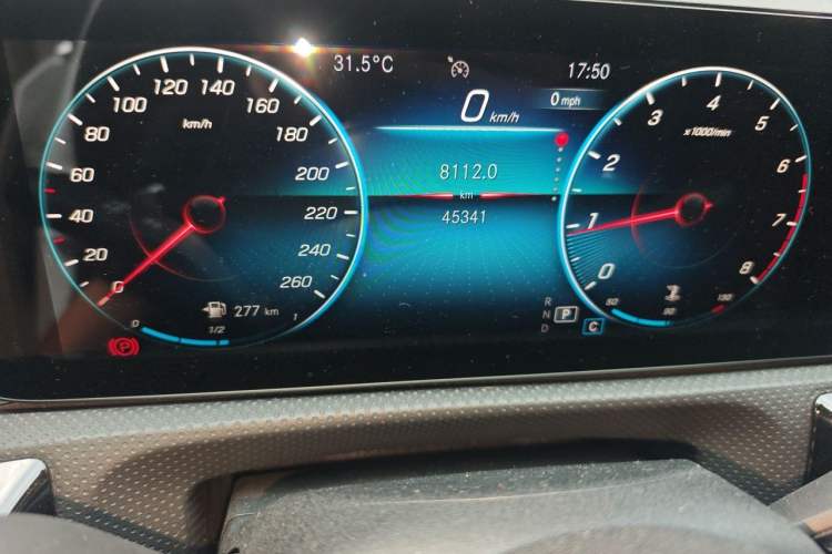 Used Mercedes-Benz A-Class 2021 A 200 L Sport Sedan Fashion Model Odometer Close Up