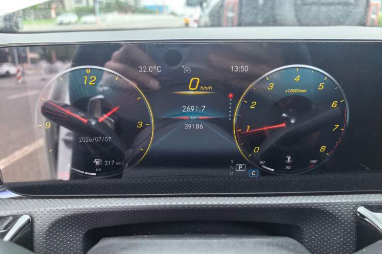 Used Mercedes-Benz A-Class 2021 A 200 L Sport Sedan Fashion Model Odometer Close Up