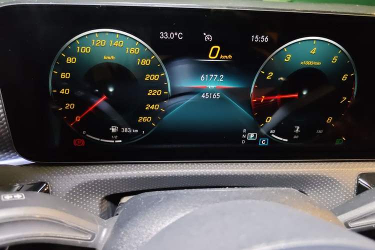 Used Mercedes-Benz A-Class 2021 A 200 L Sport Sedan Fashion Model Odometer Close Up