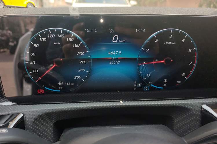 Used Mercedes-Benz A-Class 2021 A 200 L Sport Sedan Fashion Model Odometer Close Up