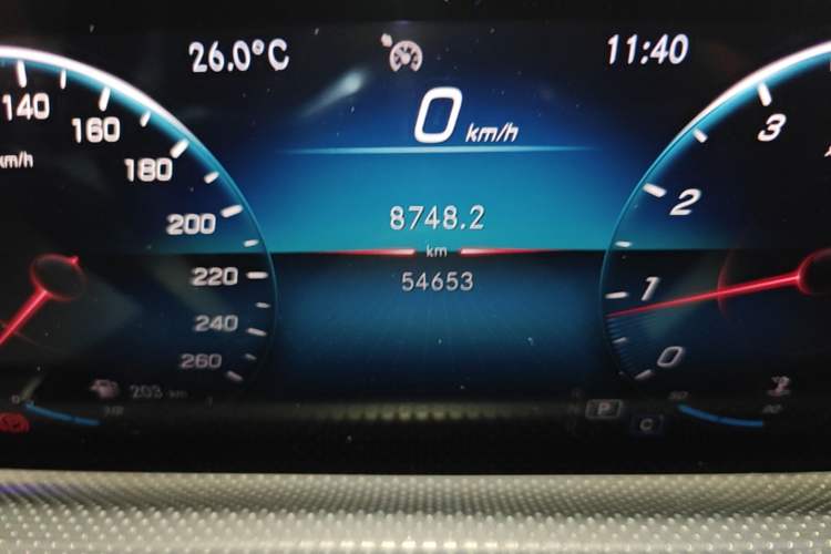 Used Mercedes-Benz A-Class 2021 A 200 L Sport Sedan Fashion Model Odometer Close Up
