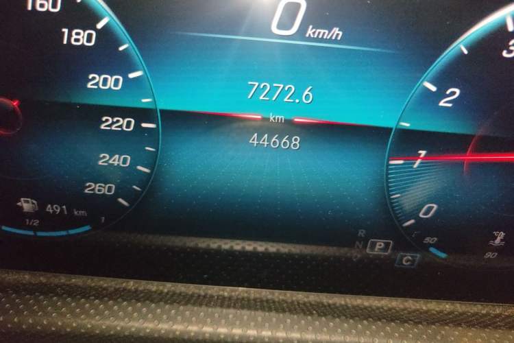 Used Mercedes-Benz A-Class 2021 A 180 L Sport Sedan Odometer Close Up