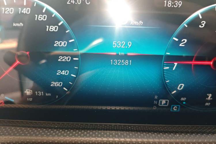 Used Mercedes-Benz A-Class 2021 A 200 L Sport Sedan Fashion Model Odometer Close Up