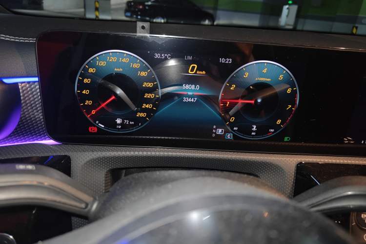 Used Mercedes-Benz A-Class 2021 A 200 L Sport Sedan Fashion Model Odometer Close Up