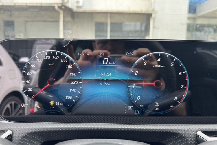 Used Mercedes-Benz A-Class 2021 A 200 L Sport Sedan Dynamic Model Odometer Close Up
