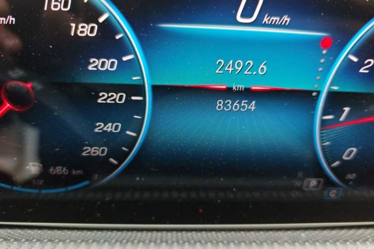 Used Mercedes-Benz A-Class 2021 A 180 L Sport Sedan Odometer Close Up