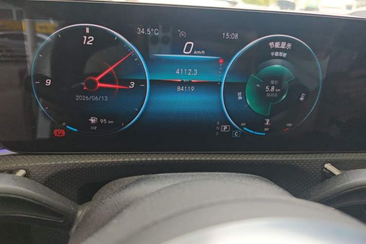 Used Mercedes-Benz A-Class 2021 A 200 L Sport Sedan Fashion Model Odometer Close Up
