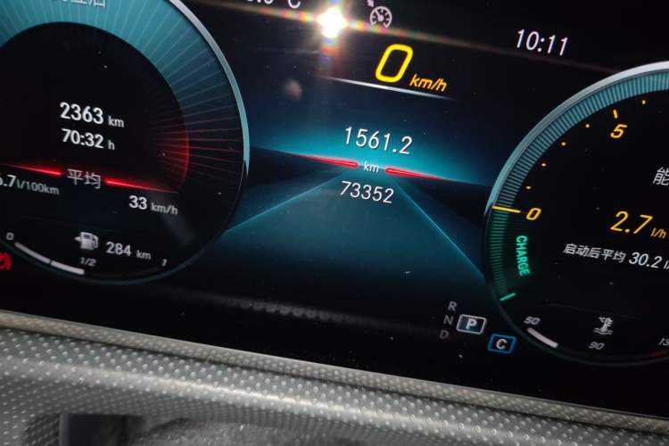 Used Mercedes-Benz A-Class 2021 A 180 L Sport Sedan Odometer Close Up