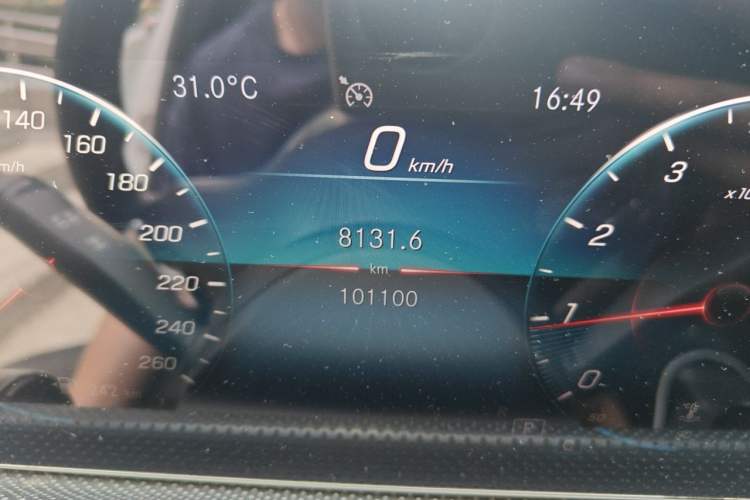 Used Mercedes-Benz A-Class 2021 A 200 L Sport Sedan Fashion Model Odometer Close Up