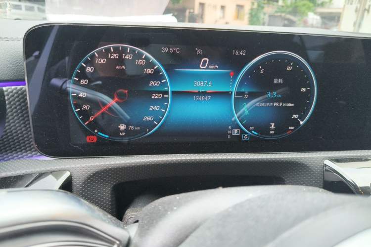 Used Mercedes-Benz A-Class 2021 A 200 L Sport Sedan Fashion Model Odometer Close Up