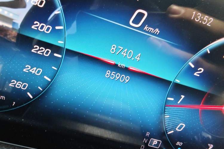 Used Mercedes-Benz A-Class 2021 A 200 L Sport Sedan Dynamic Model Odometer Close Up