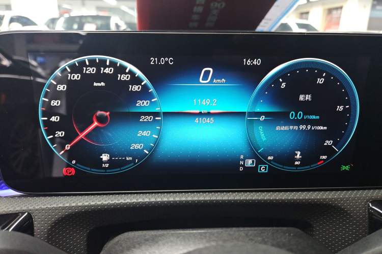 Used Mercedes-Benz A-Class 2021 A 200 L Sport Sedan Fashion Model Odometer Close Up