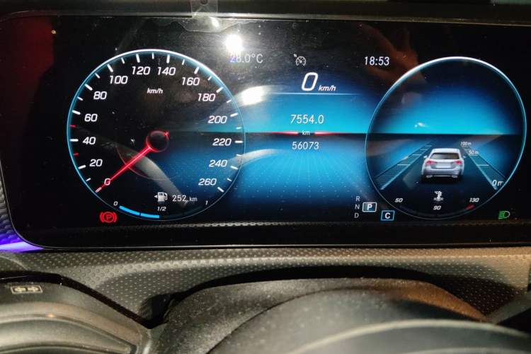 Used Mercedes-Benz A-Class 2021 A 200 L Sport Sedan Fashion Model Odometer Close Up