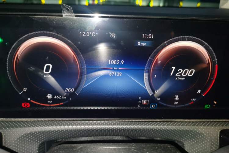 Used Mercedes-Benz A-Class 2021 A 200 L Sport Sedan Fashion Model Odometer Close Up