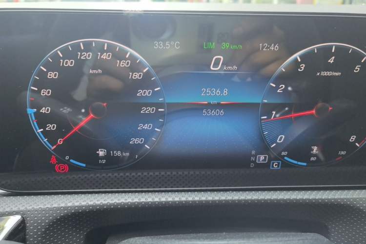 Used Mercedes-Benz A-Class 2021 A 200 L Sport Sedan Dynamic Model Odometer Close Up