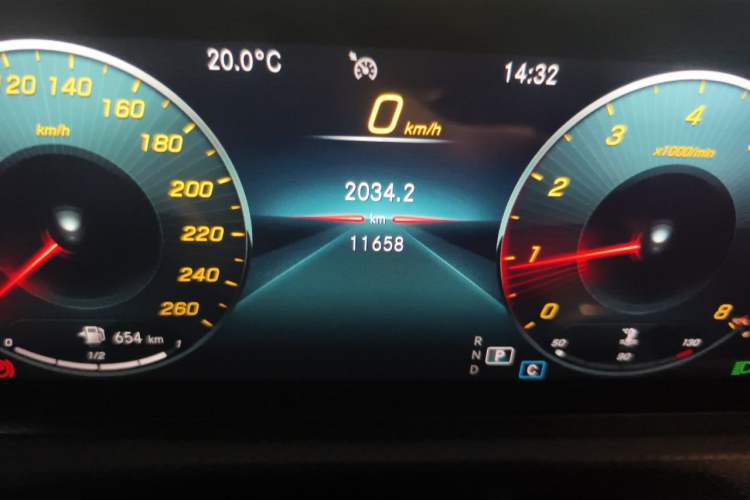 Used Mercedes-Benz A-Class 2022 A 200 L Sport Sedan Fashion Model Odometer Close Up