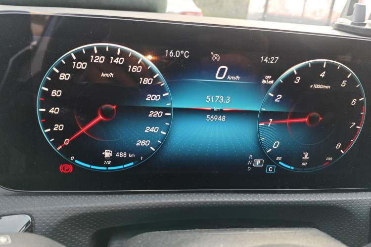 Used Mercedes-Benz A-Class 2022 Restyled A 180 L Sport Sedan Odometer Close Up