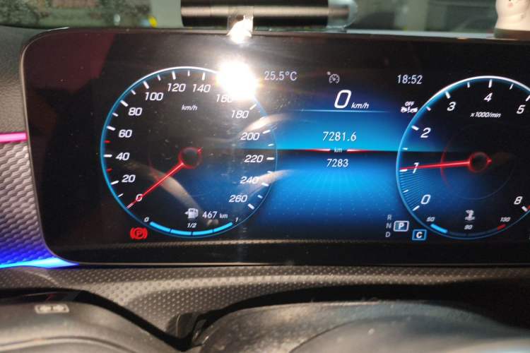 Used Mercedes-Benz A-Class 2022 Second Facelift A 200 Fashion Version Odometer Close Up
