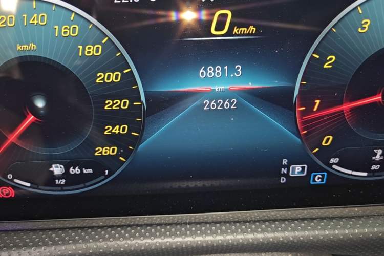 Used Mercedes-Benz A-Class 2022 A 200 L Sport Sedan Dynamic Model Odometer Close Up