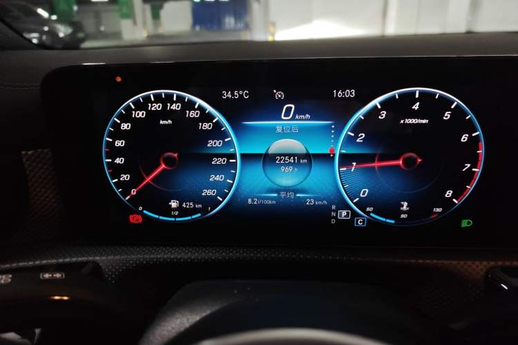 Used Mercedes-Benz A-Class 2022 A 180 L Sport Sedan Odometer Close Up