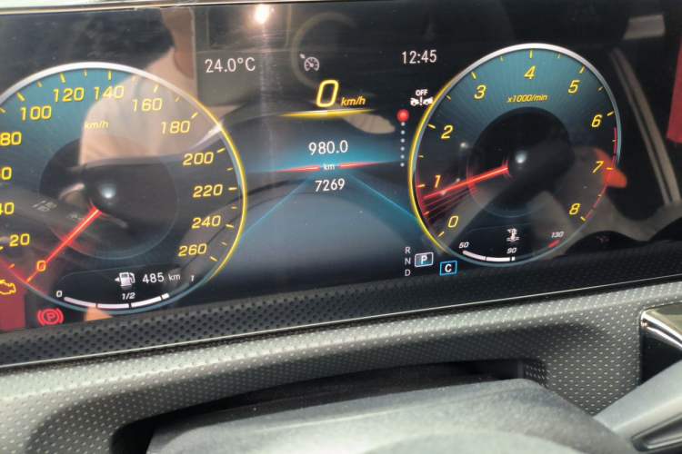 Used Mercedes-Benz A-Class 2022 A 200 L Sport Sedan Fashion Model Odometer Close Up