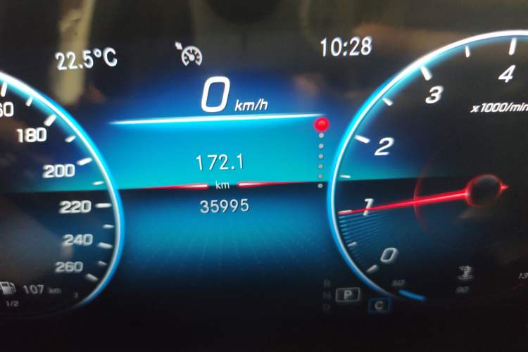 Used Mercedes-Benz A-Class 2022 A 180 L Sport Sedan Odometer Close Up