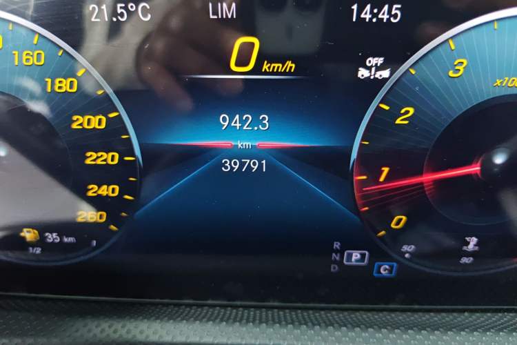 Used Mercedes-Benz A-Class 2022 A 200 Dynamic Edition Odometer Close Up