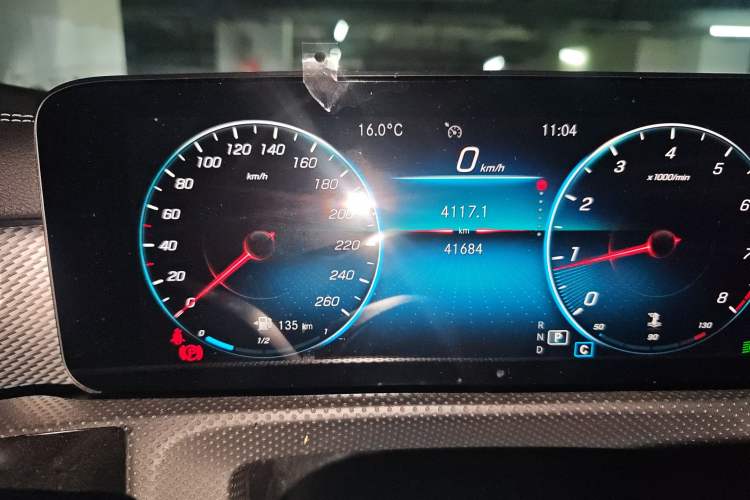 Used Mercedes-Benz A-Class 2022 A 180 L Sport Sedan Odometer Close Up