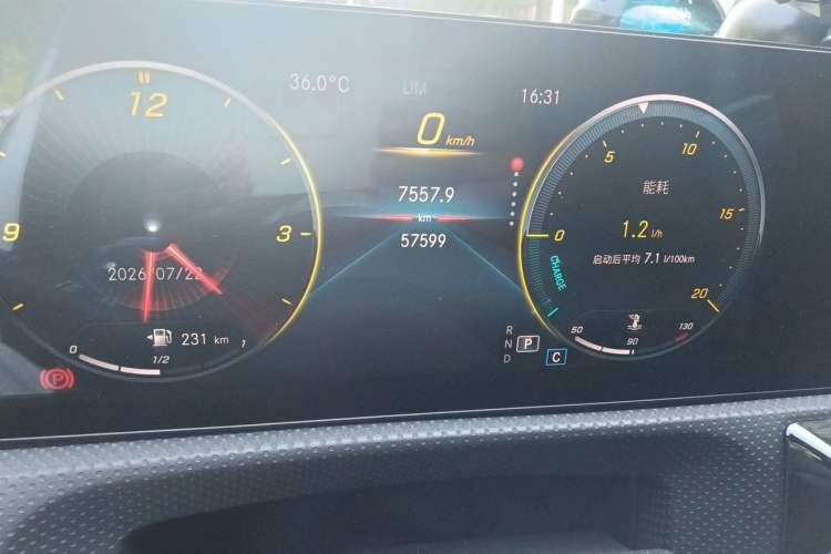 Used Mercedes-Benz A-Class 2022 A 200 L Sport Sedan Dynamic Model Odometer Close Up