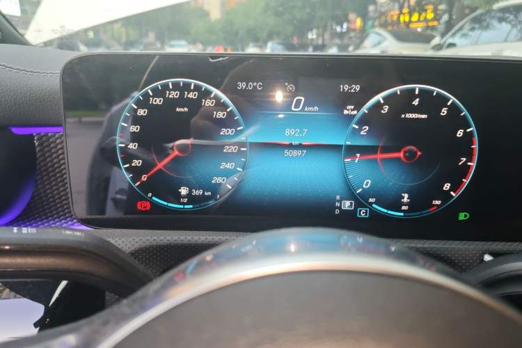 Used Mercedes-Benz A-Class 2022 A 200 L Sport Sedan Dynamic Model Odometer Close Up