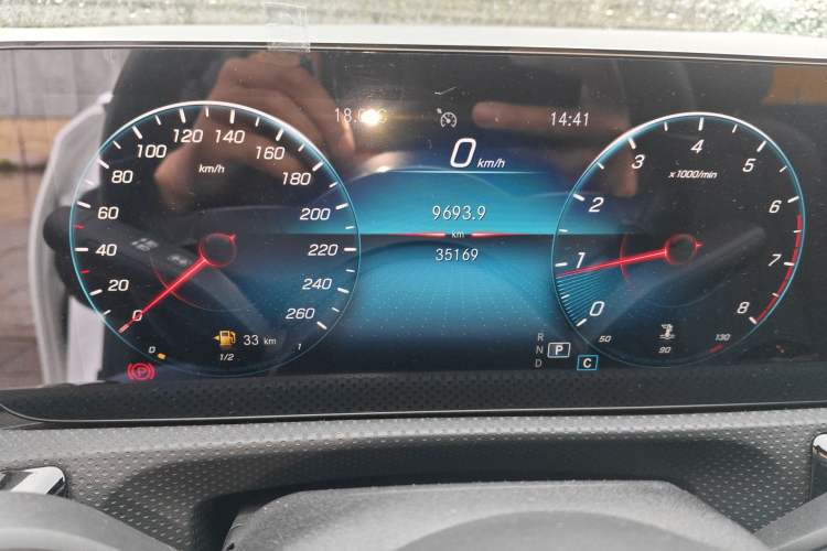Used Mercedes-Benz A-Class 2022 A 200 L Sport Sedan Dynamic Model Odometer Close Up