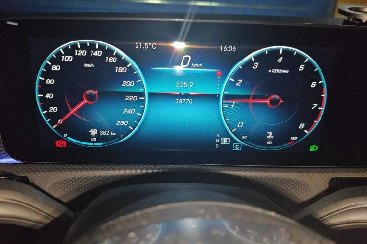 Used Mercedes-Benz A-Class 2022 A 200 L Sport Sedan Dynamic Model Odometer Close Up