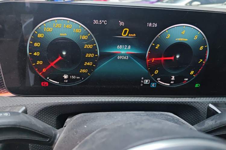 Used Mercedes-Benz A-Class 2022 Restyled A 200 L Sport Sedan Dynamic Version Odometer Close Up