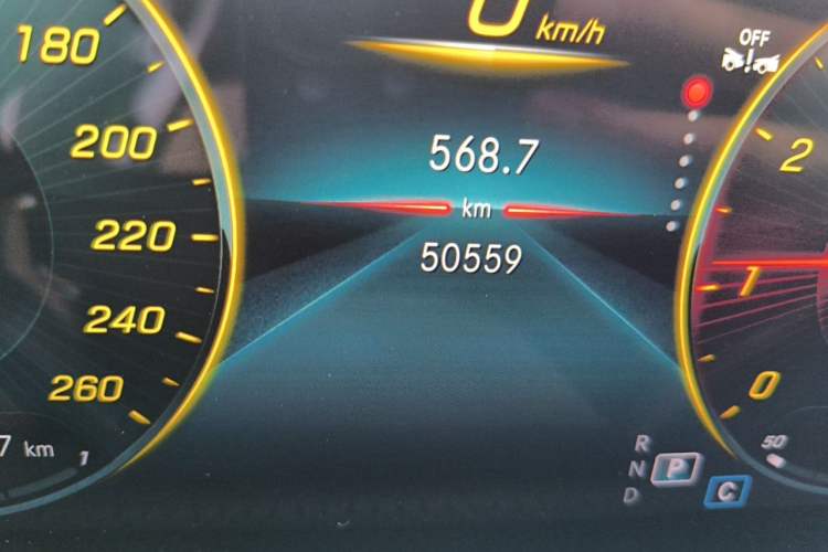 Used Mercedes-Benz A-Class 2022 A 200 L Sport Sedan Fashion Model Odometer Close Up