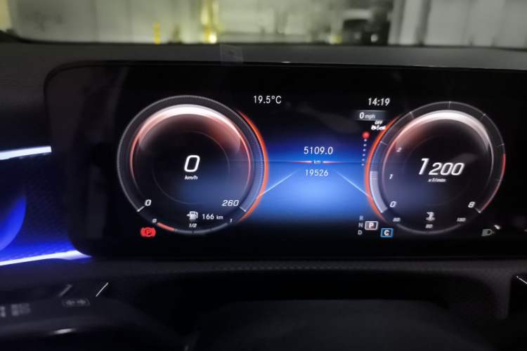 Used Mercedes-Benz A-Class 2022 Revised Version A 200 L Sport Sedan Fashionable Style Odometer Close Up