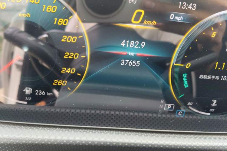 Used Mercedes-Benz A-Class 2022 Second Facelift A 200 L Sport Sedan Fashion Version Odometer Close Up