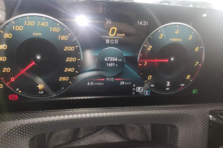 Used Mercedes-Benz A-Class 2022 Restyled A 200 L Sport Sedan Dynamic Version Odometer Close Up