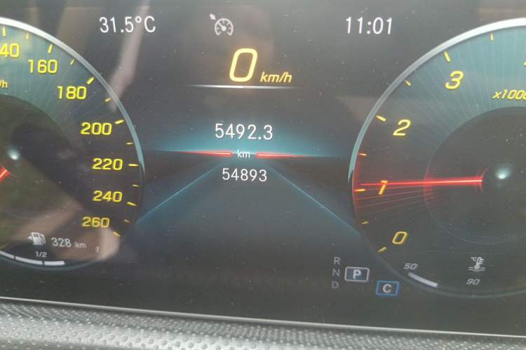 Used Mercedes-Benz A-Class 2022 A 180 L Sport Sedan Odometer Close Up