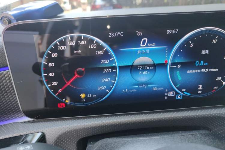 Used Mercedes-Benz A-Class 2022 Second Facelift A 200 L Sport Sedan Fashion Version Odometer Close Up