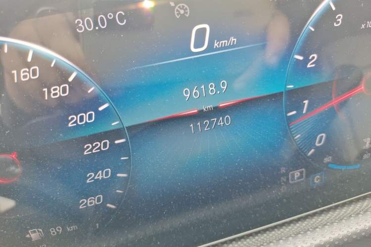 Used Mercedes-Benz A-Class 2022 A 180 L Sport Sedan Odometer Close Up