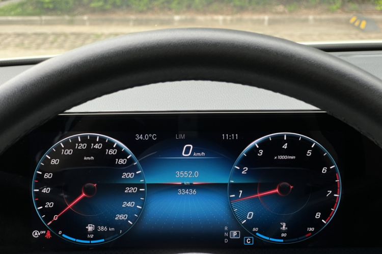 Used Mercedes-Benz A-Class 2022 A 200 L Sport Sedan Dynamic Model Odometer Close Up
